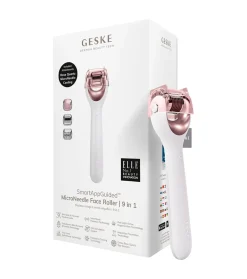 Rodillo facial con microagujas 9 en 1 - White Rose Gold