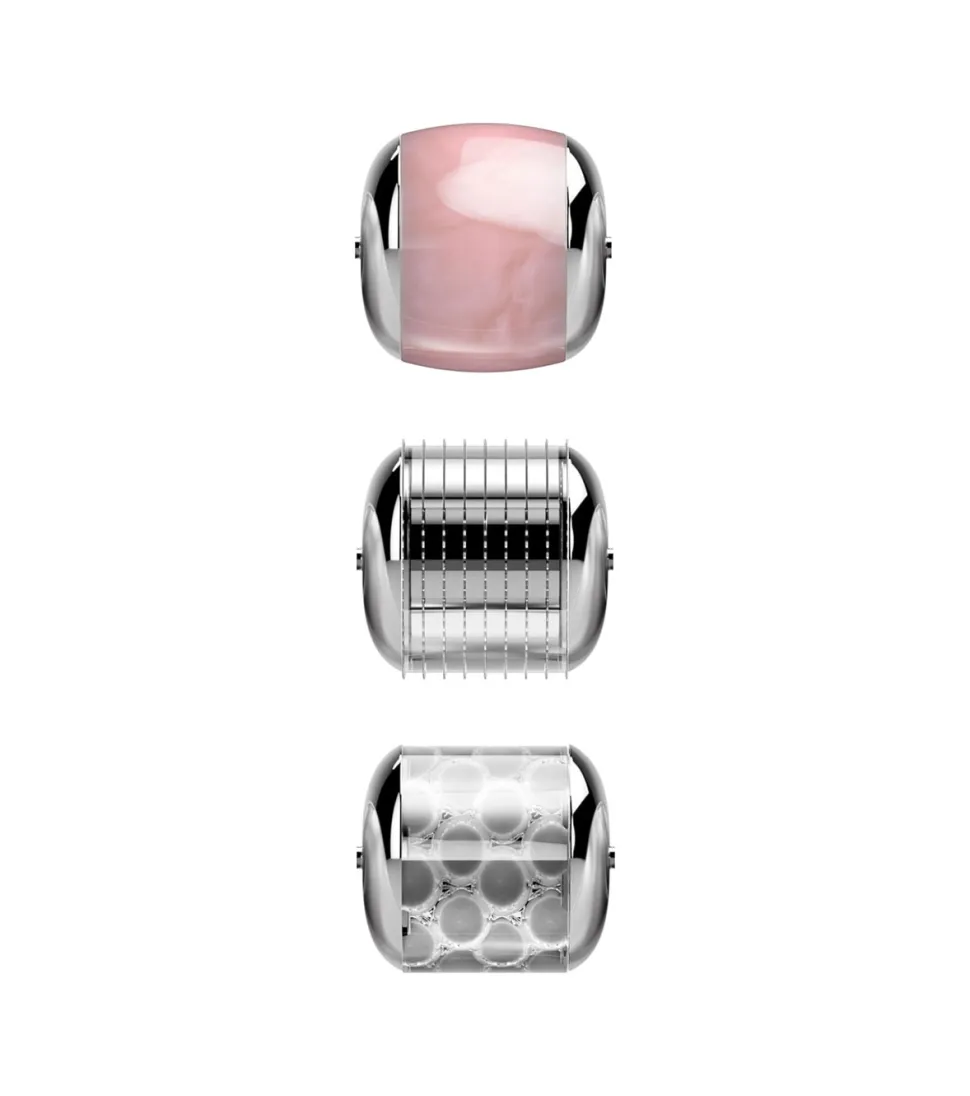 Rodillo facial con microagujas 9 en 1 - White Rose Gold
