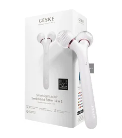 Rodillo facial sónico 4 en 1 - White Rose Gold