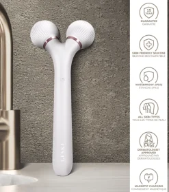 Rodillo facial sónico 4 en 1 - White Rose Gold