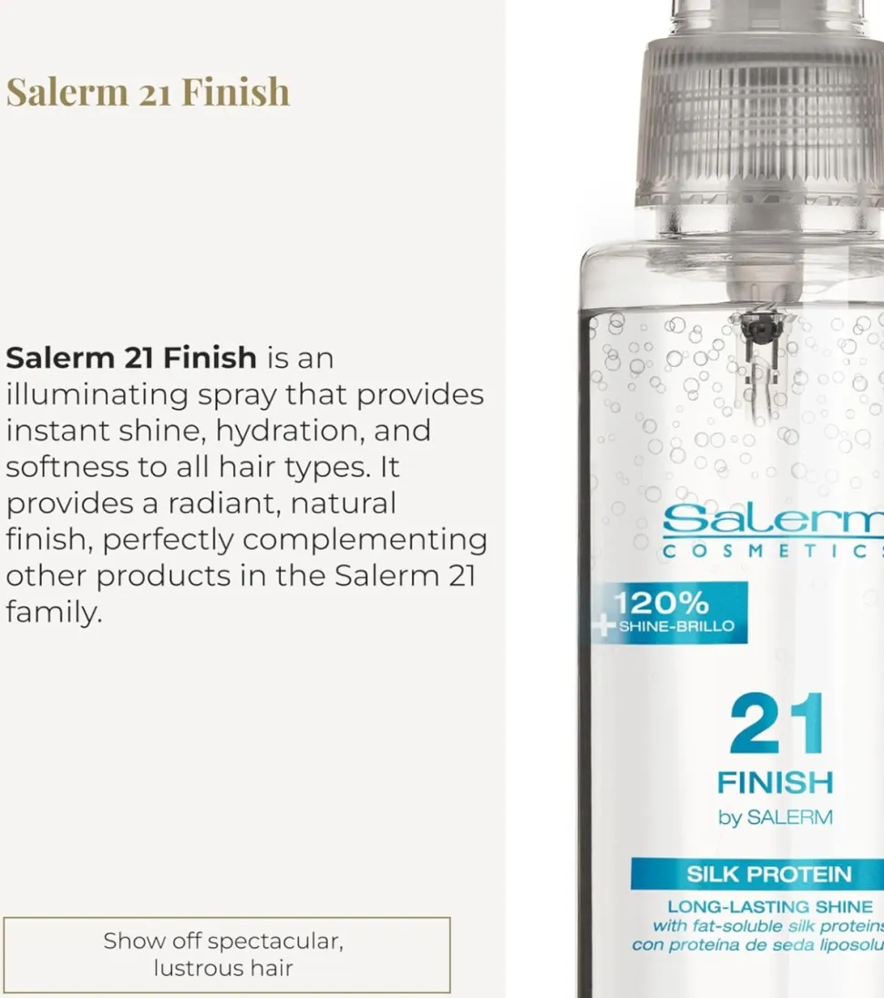 *Salerm 21* - Spray de brillo con proteínas de seda Finish