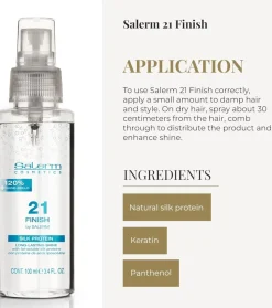 *Salerm 21* - Spray de brillo con proteínas de seda Finish