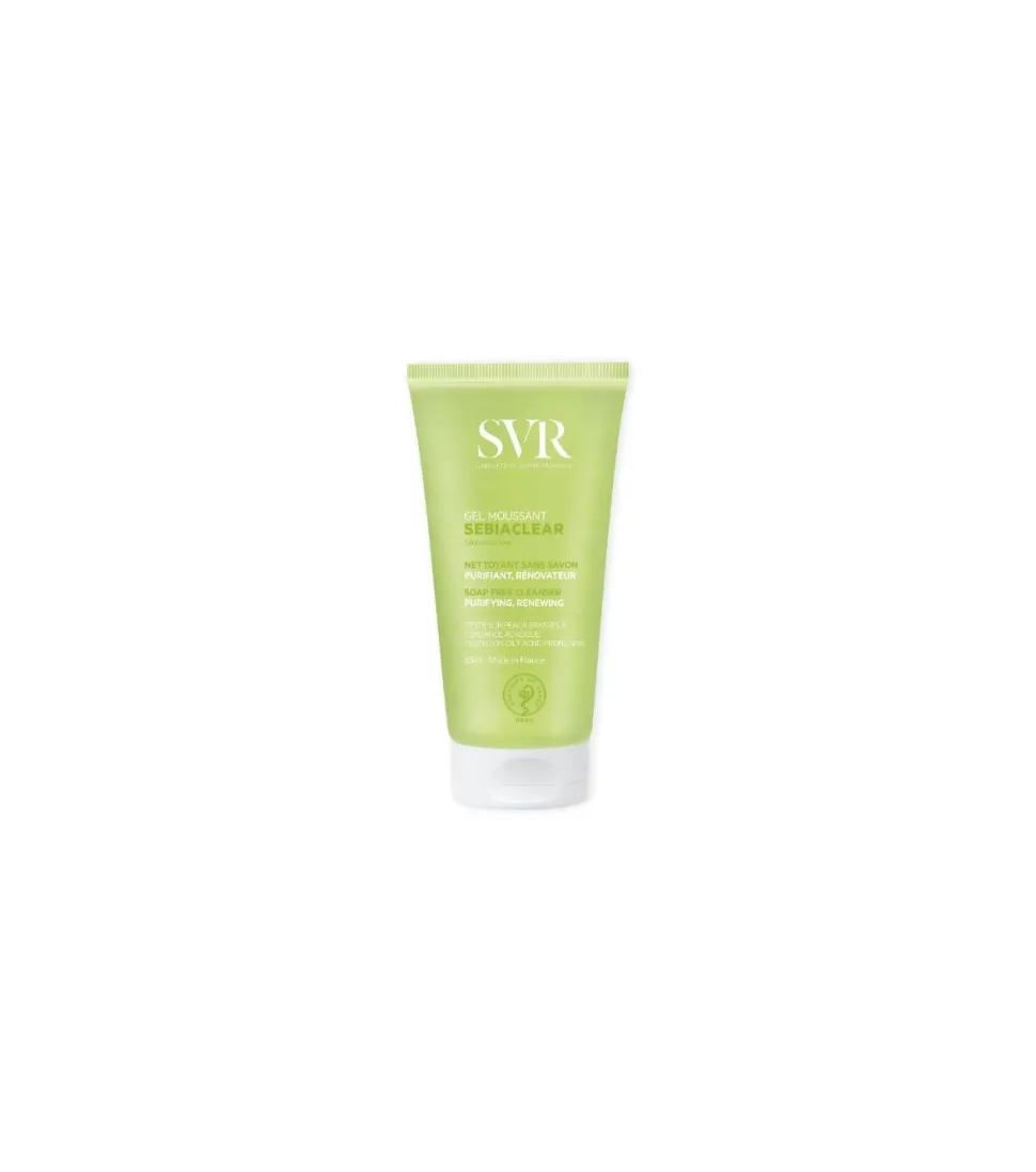 *Sebiaclear* - Limpiador espumoso purificante y desincrustante para rostro y cuerpo 55ml - Pieles sensibles, mixtas a grasas