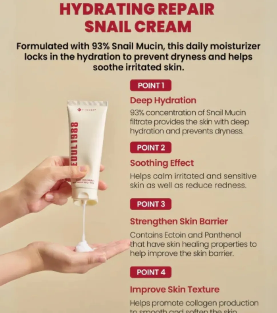 *Seoul 1988* - Crema facial Snail Mucin 93% + Rice