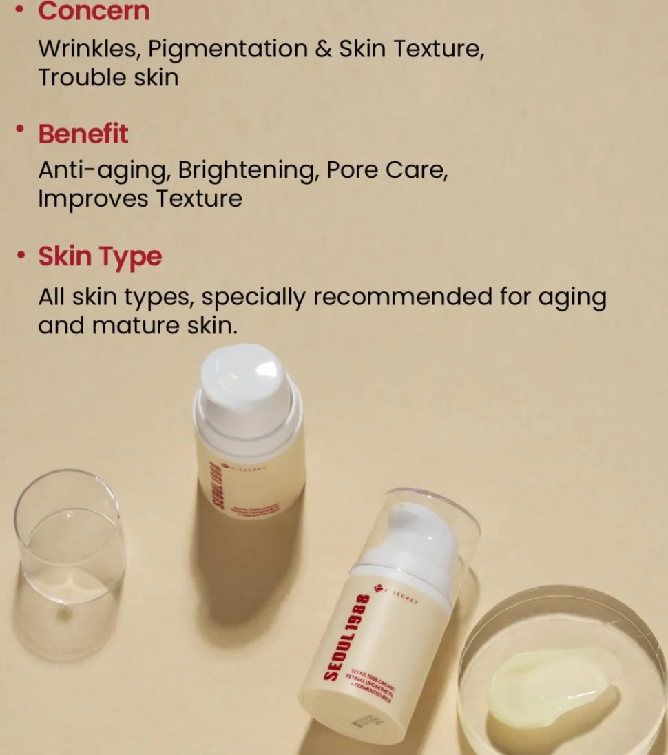 *Seoul 1988* - Crema Retinal Liposome 1% + Fermented Rice