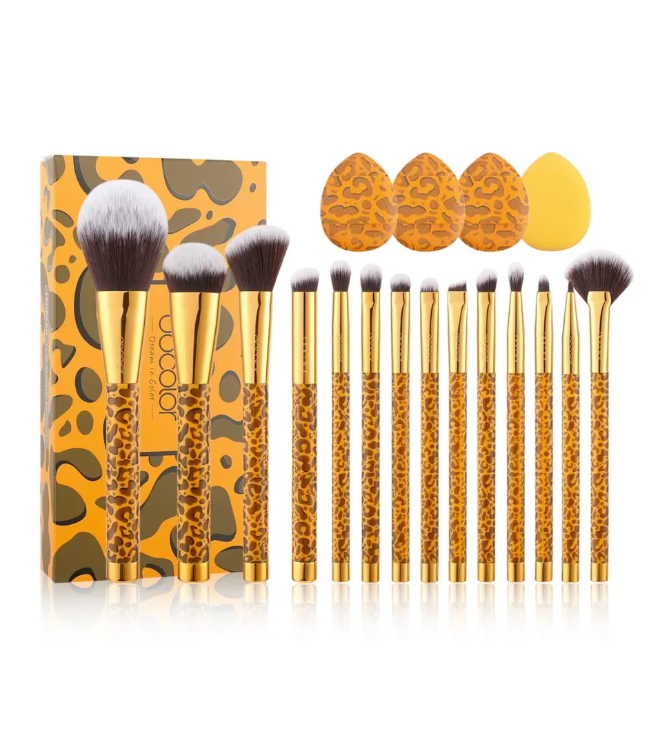 Set de brochas Leopard (15 piezas)