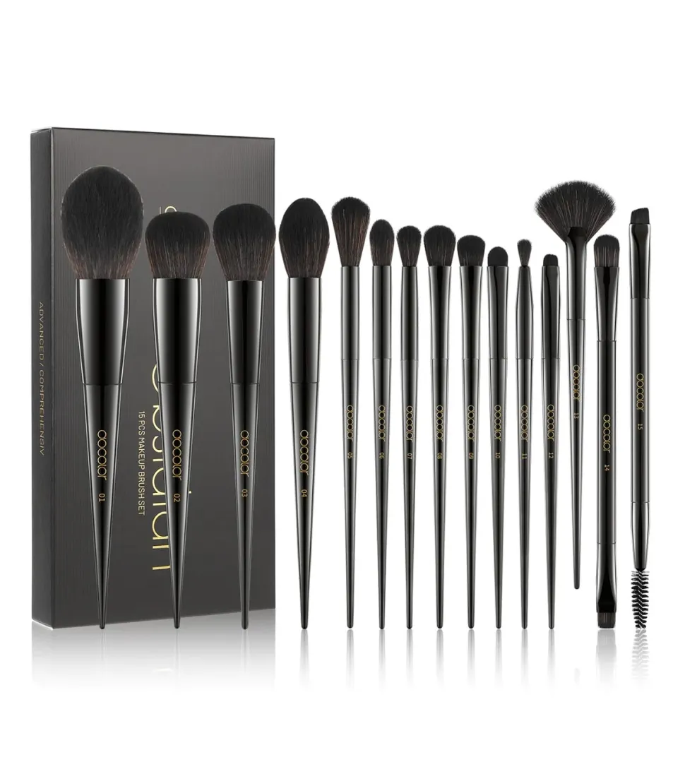 Set de brochas Obsidian (15 piezas)