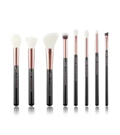 Set de brochas 8 piezas - T158: Black/Rose Gold