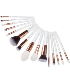 Set de brochas 15 piezas - T220: White/Rose Gold