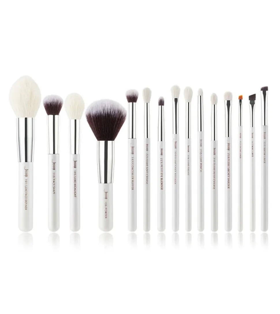 Set de brochas 15 piezas - T242: White/Silver