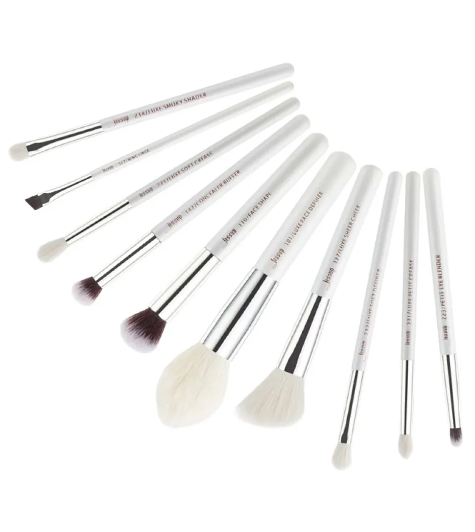 Set de brochas 10 piezas - T243: White/Silver