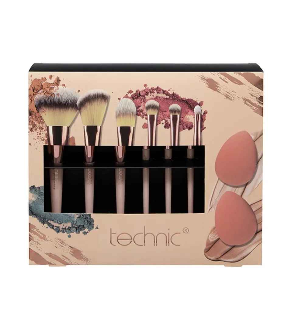 Set de 6 brochas y esponjas