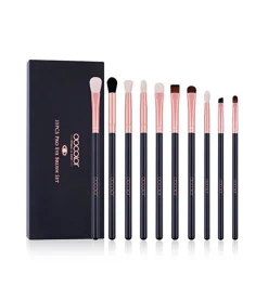Set de pinceles para ojos (10 piezas) - Negro