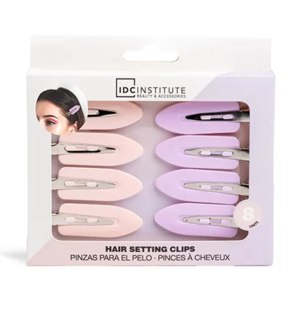 Set de 8 pinzas para el cabello