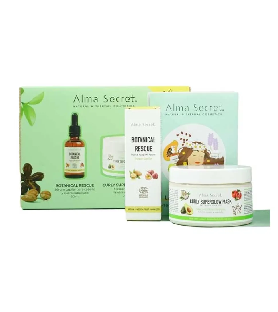 Set de regalo sérum capilar Botanical Rescue + mascarilla Curly Superglow