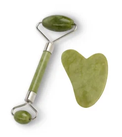 Set rodillo facial y gua sha de jade