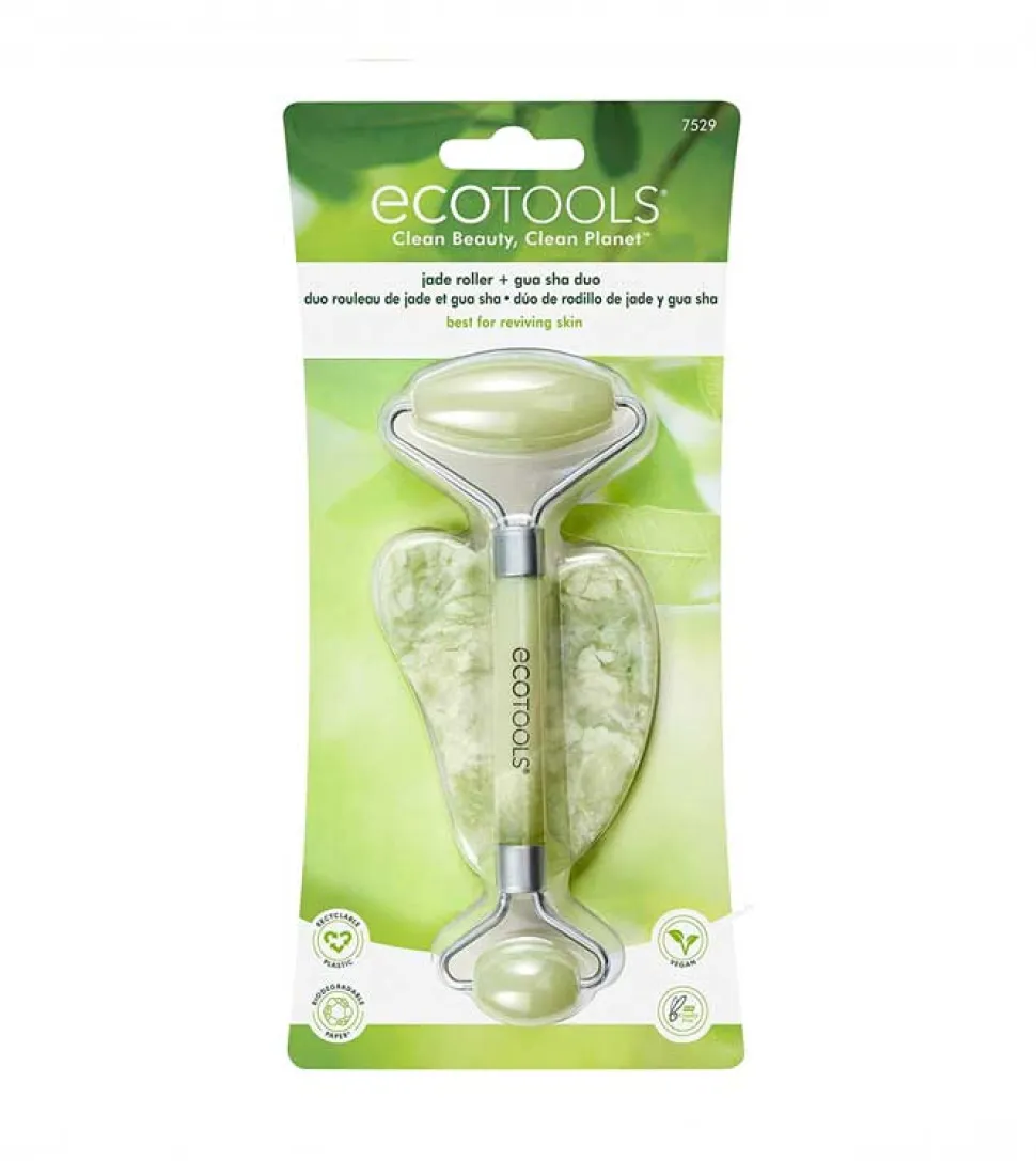 Set rodillo facial y gua sha de jade