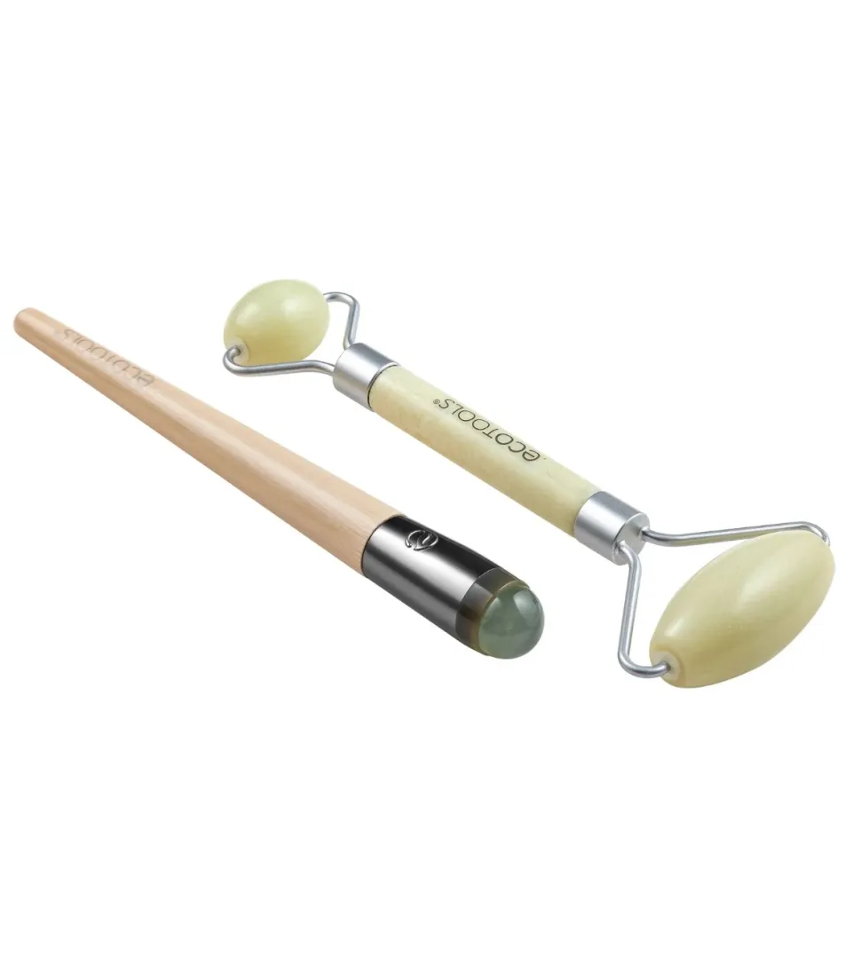 Set rodillo facial y rodillo para contorno de ojos Jade