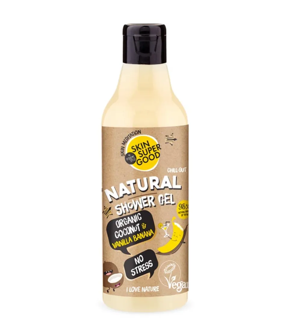 *Skin Super Good* - Gel de ducha natural - Coco orgánico y vainilla banana 250ml