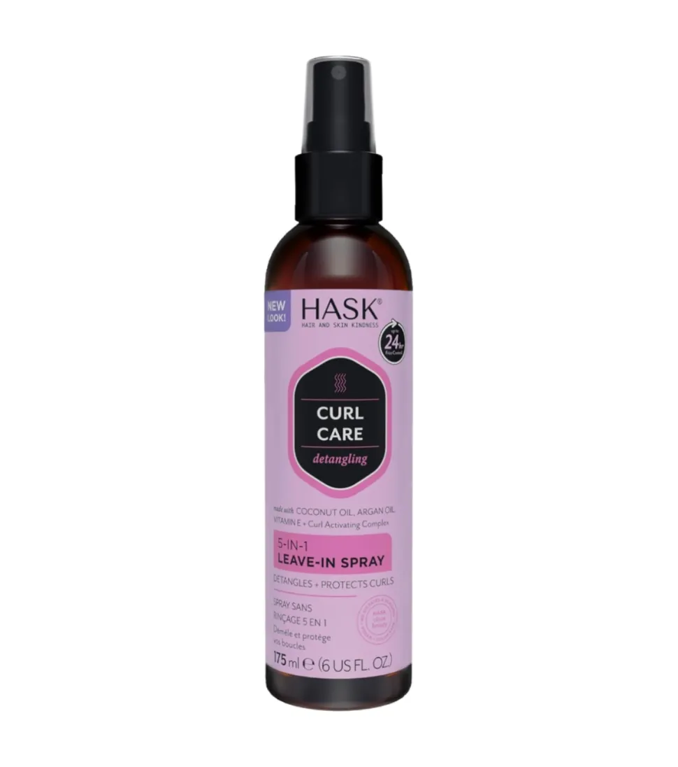 Spray sin aclarado 5 en 1 Curl Care - Aceite de coco, aceite de argán y vitamina E