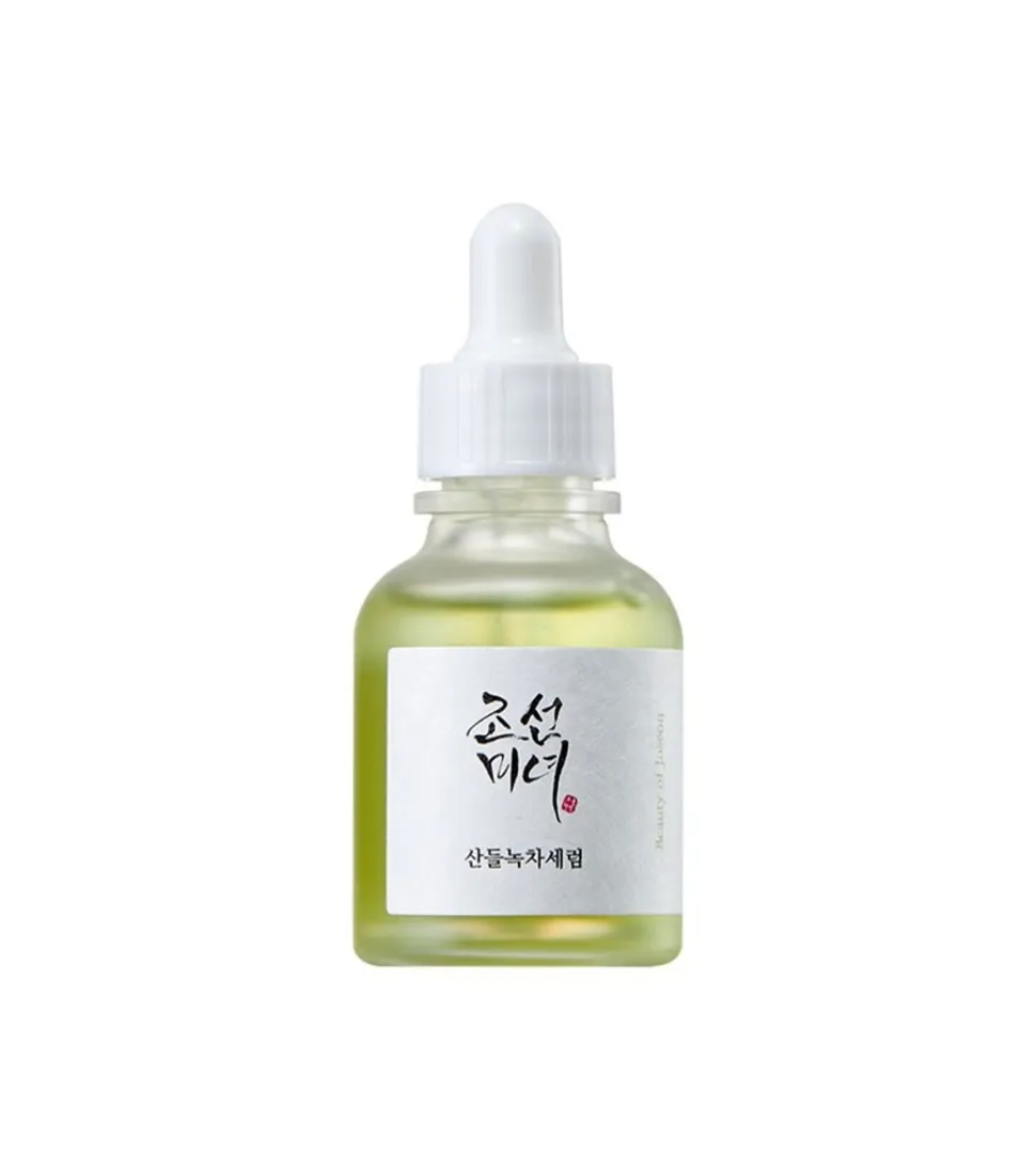 Sérum facial calmante de té verde + pantenol