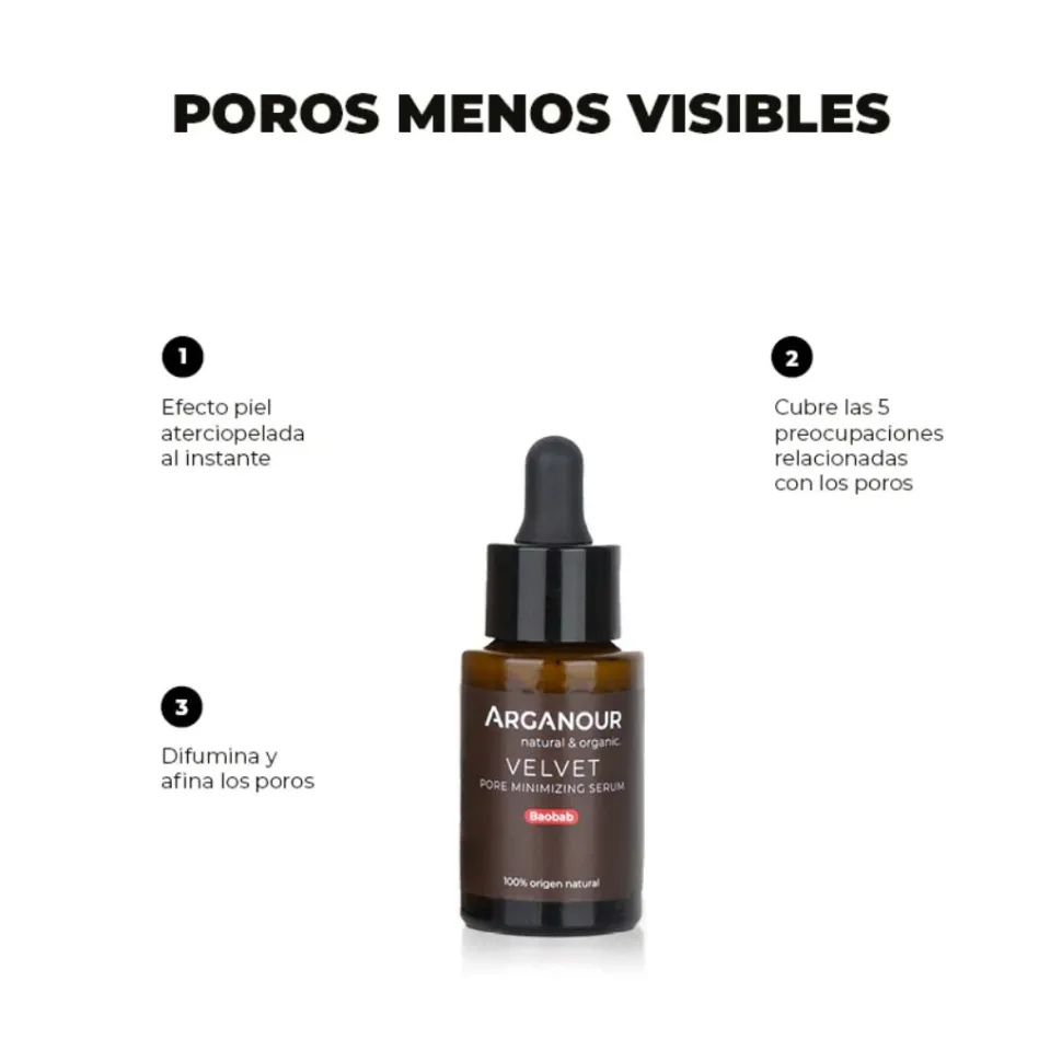 Sérum facial minimizador de poros Velvet