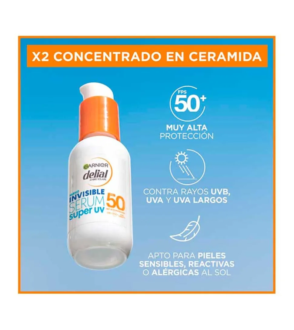 Sérum facial protector Delial Invisible Super UV SPF50+ Ceramide Protect