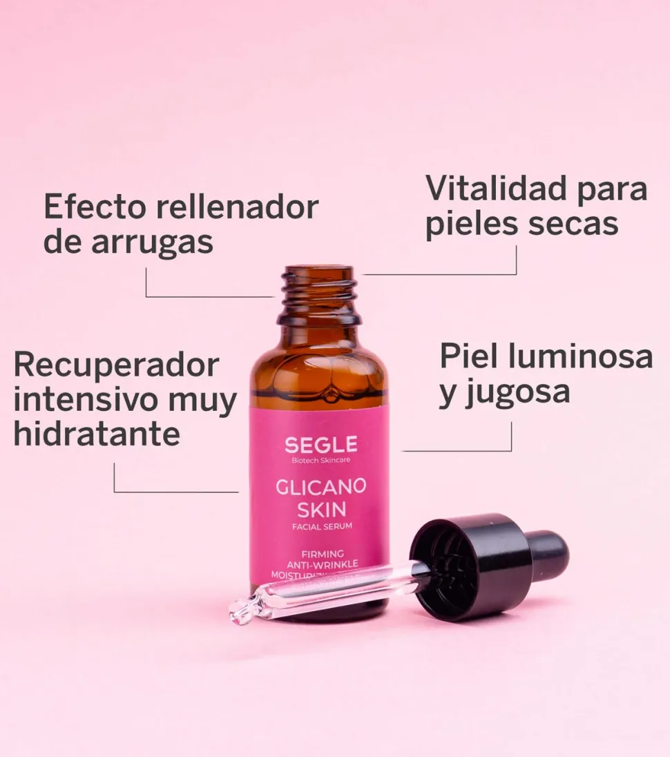 Sérum facial reafirmante y antiarrugas Glicano Skin