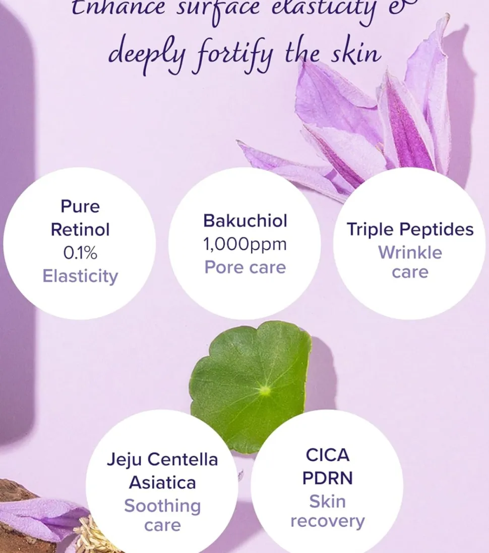 Sérum facial Retinol 0.1% Bakuchiol CICA