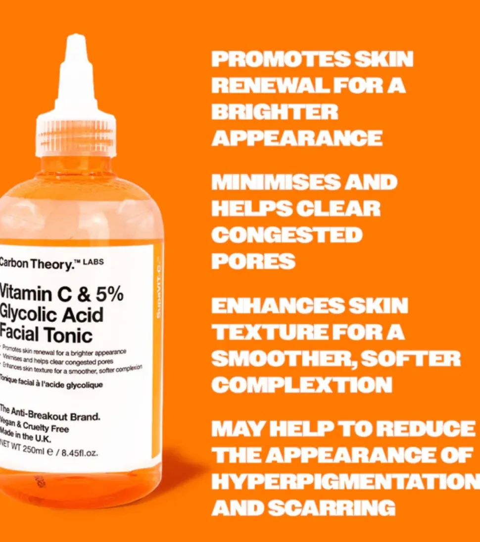 *SupaVIT-C* - Tónico facial con vitamina C y ácido glicólico 5%