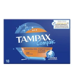 Tampones super plus Pearl Compak - 18 unidades