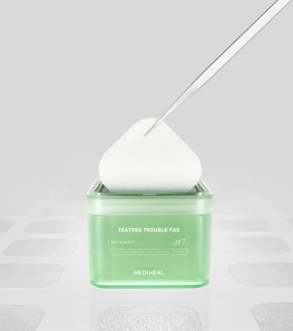 Tónico facial con extracto de árbol de té formato pads