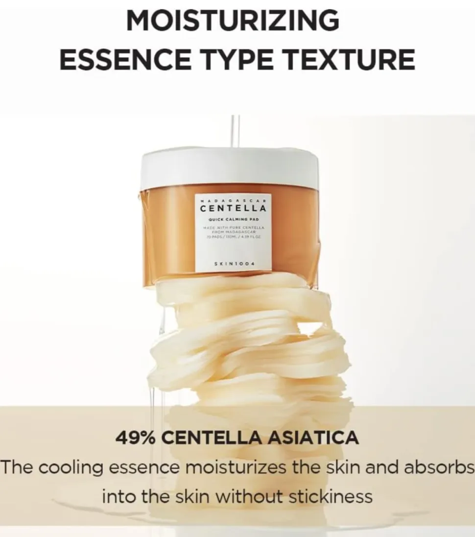 Tónico facial en formato almohadilla con Centella Asiática de Madagascar - 70 unidades