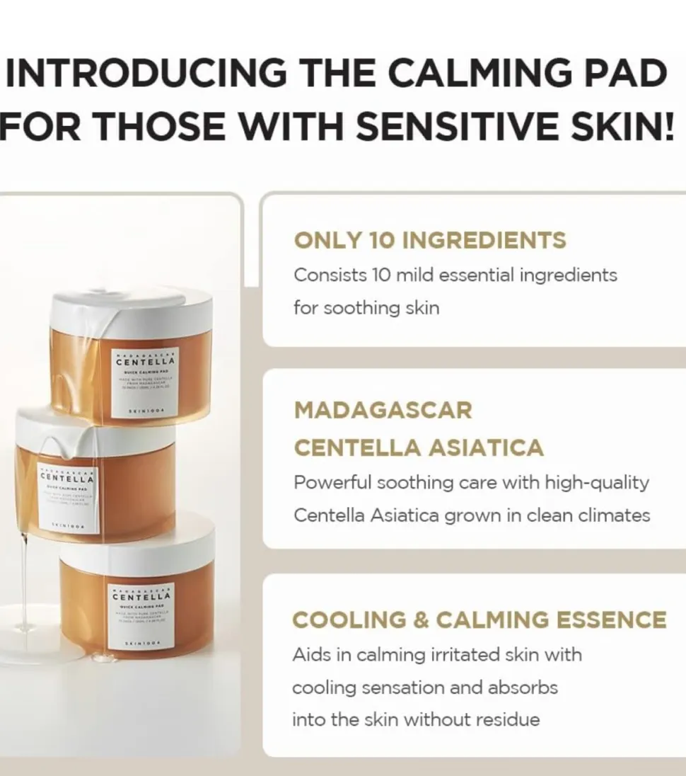 Tónico facial en formato almohadilla con Centella Asiática de Madagascar - 70 unidades