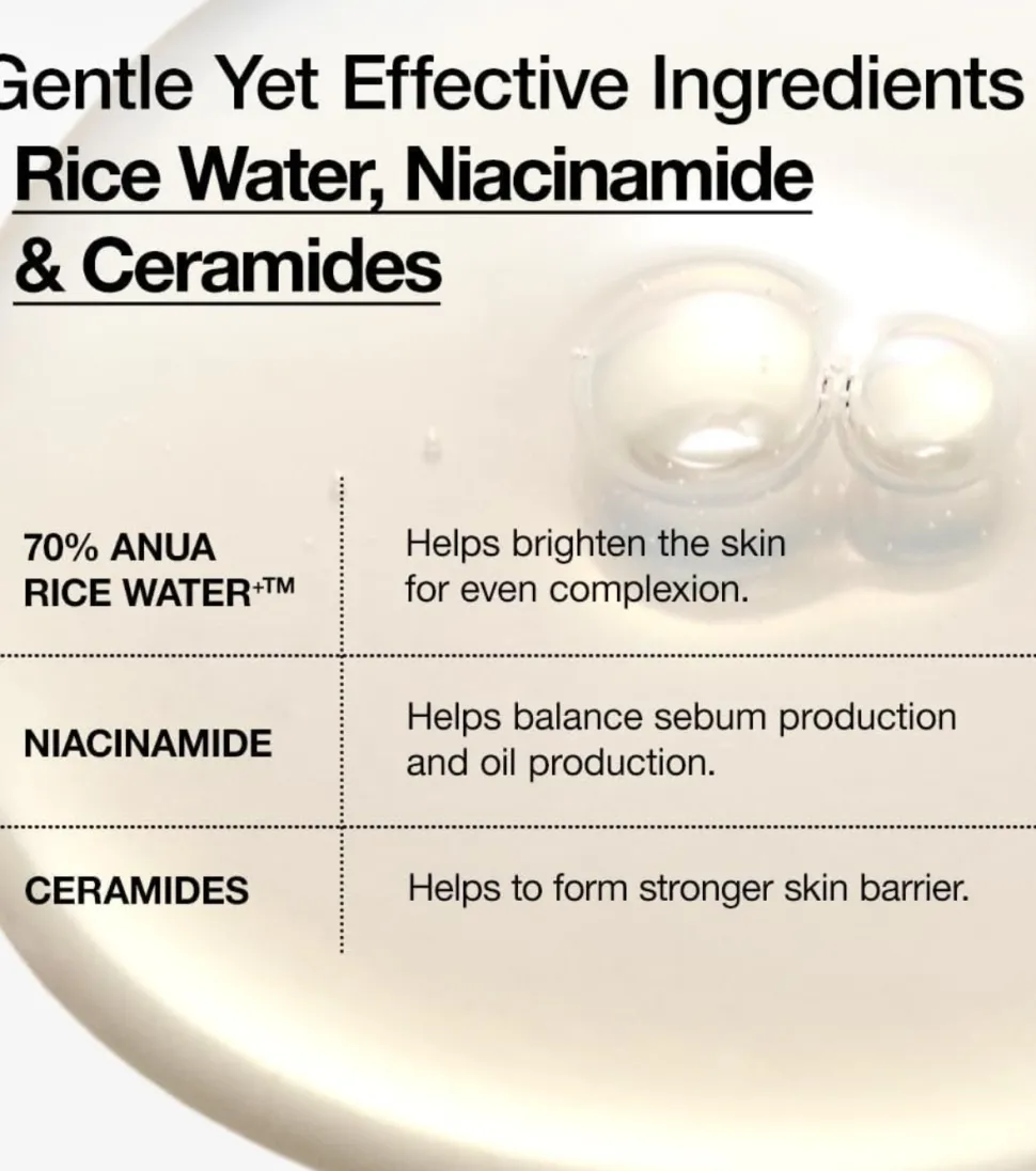 Tónico ligero Rice 70 + Ceramide Glow Milky