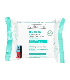 Toallitas desmaquillantes refrescantes 25uds - Aloe vera y extracto de té verde