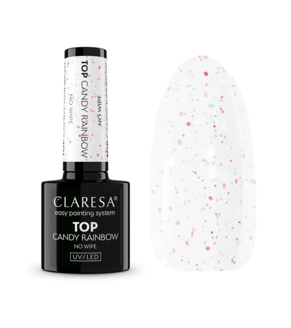 Top Coat Semipermanente No Wipe - Candy Rainbow
