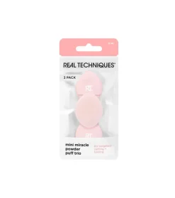 Trío de mini borlas de maquillaje para polvo Miracle