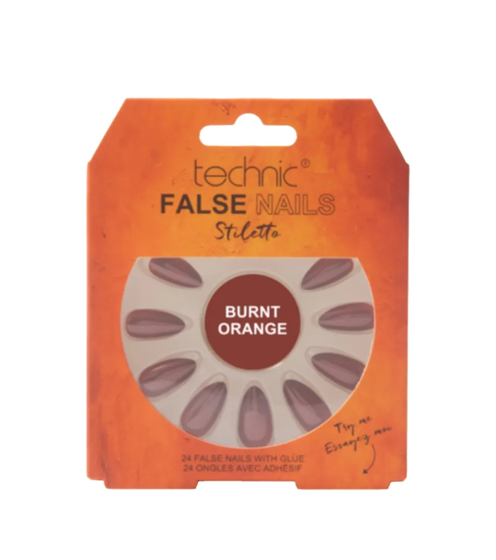Uñas postizas False Nails Stiletto - Burnt Orange