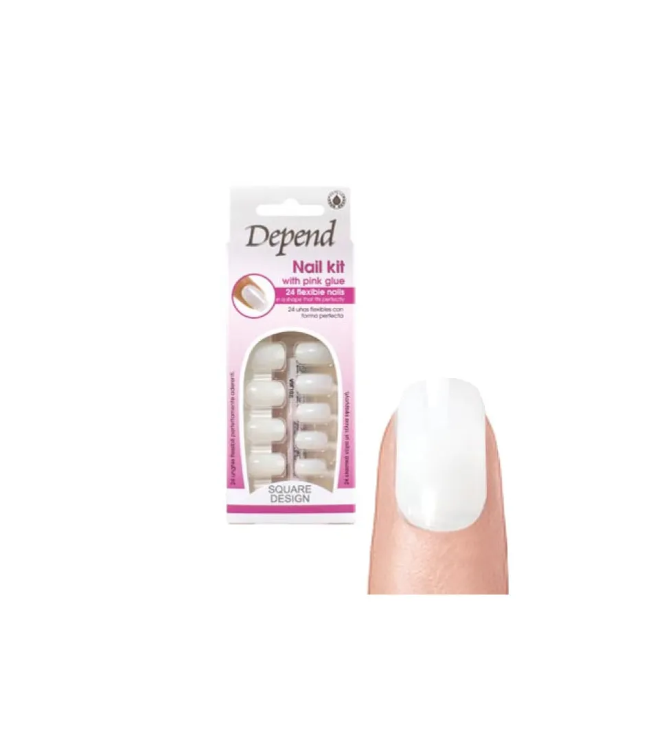 Uñas sin decoración medianas cuadradas