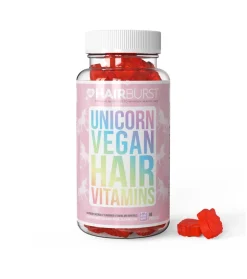 Vitaminas veganas masticables para cabello Unicorn