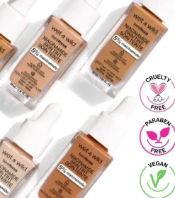 Wet N Wild - Base de maquillaje Bare Focus Niacinamide Skin Tint - Amber Beige