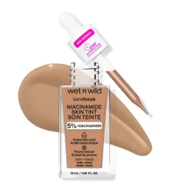 Wet N Wild - Base de maquillaje Bare Focus Niacinamide Skin Tint - Deep